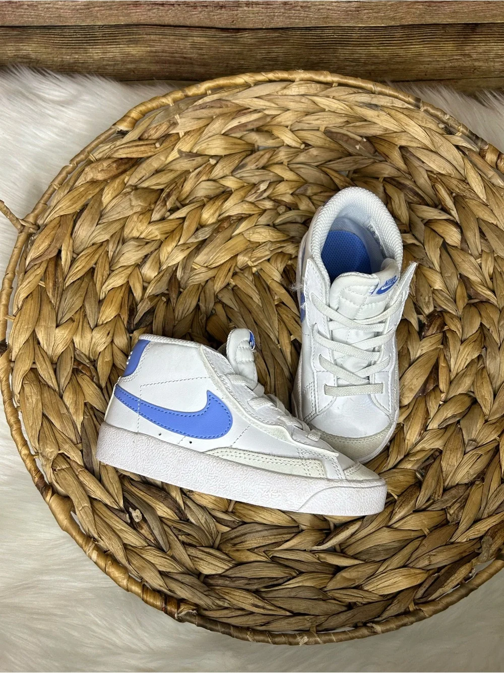 Nike Blazer Mid ‘77 White High Top Sneaker Toddler Boys Size 8.5
